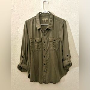 Knox Rose Olive Button Down Shirt